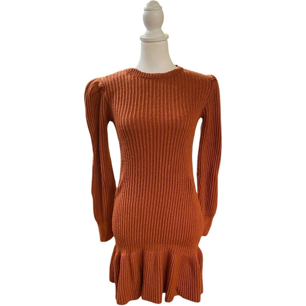 Love, Whit by Whitney Port Rust Sweater Dress‎ Size 0 - Picture 5 of 8